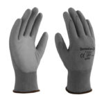 Guante Nylon Gris C/Pal Poliuretano 51-610