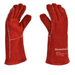 Guante Soldador C/ Hilo de Kevlar Rojo 99-814