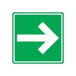 Señal Modelo 010 Flecha (Sin Leyenda) 40X40 Estireno Fotoluminiscente