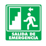 Señ. Salida De Emergencia Izquierda, 25X25, Normal Estireno, Mod. 004 (Escalera)