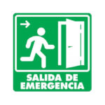 Señal Modelo 006 Salida De Emergencia Izquierda 25X25 Normal Estireno Foto
