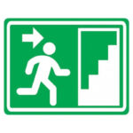 Señal Modelo 011 Salida Escalera Derecha 20X25 Normal Estireno