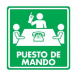 Señal Puesto De Mando, 40X40, Normal Estireno, Mod. 020