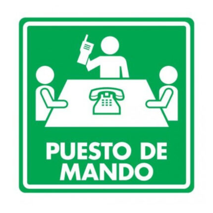 Señal Puesto De Mando, 40X40, Normal Estireno, Mod. 020