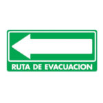 Señal Ruta De Evacuación , Mod. 024 Izquierda Estireno