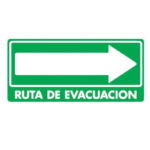 Señ. Ruta De Evacuación , Mod. 025 Derecha Estireno