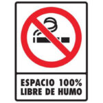 Señal Modelo 046 Espacio 100% Libre De Humo Normal Estireno