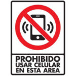 Señal Prohibido Usar Celular, 30X40, Normal Estireno, Mod. 071