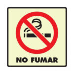 Señal Modelo 086 No Fumar 20X20 Estireno Fotoluminiscente