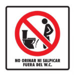 Señal Modelo 089 No Orinar Fuera Del Wc 20X20 Normal Estireno
