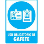 Señal Uso De Gafete, 30X40, Normal Estireno, Mod. 116