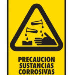 Señal Modelo 128 Sustancias Corrosivas 30X40 Normal Estireno