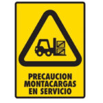 Señal Modelo 154 Montacargas En Servicio 30X40 Normal Estireno