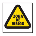 Señal Modelo 160 Zona De Riesgo 40X40 Normal Estireno