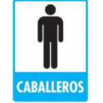 Señal Caballeros, 20X25, Normal Estireno, Mod. 236