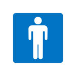 Señal Caballeros, 25X25, Normal Estireno, Mod. 252