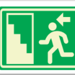 Señal Modelo 012 Salida Escalera Izquierda 20X25 Normal Estireno