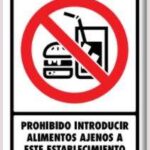 Señal Modelo 064 Prohibido Introducir Alimentos 20X25 Normal Estireno
