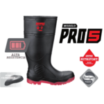 Bota Hule Negra C/casquillo, Forro Poliéster 40cm, DRYPRO PRO5