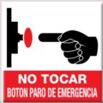 Señal Modelo 259 Paro De Emergencia 25X25 Normal Estireno