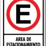 Señal Modelo 084 Area De Estacionamiento 30X40 Normal Estireno