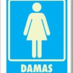 Señal Damas, Modelo 281, Acrilico Fotoluminiscente 20X25