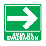Señal Modelo 001 Ruta De Evacuación (Derecha) Estireno