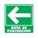 Señal Modelo 002 Ruta De Evacuación (Izquierda) Estireno