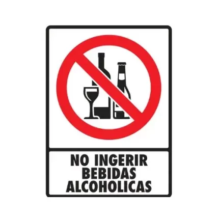 Señal Modelo 055 No Ingerir Bebidas Alcoholicas Estireno Normal 30X40