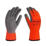 Guante De Acrilico Naranja Recubierto Con Latex Gris, Cuartos Fríos,  mod. 43-975