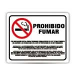 Señal Modelo SC831 Prohibido Fumar con Articulo  20x25 Estireno Normal