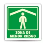Señal Modelo 272 Zona de Menor Riesgo Acrilico Foto 20X20