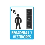Señal Regaderas y Vestidores 30X40 Normal Estireno Modelo 177
