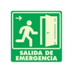 Señal Modelo 005 Salida De Emergencia Derecha 25X25 Estireno Foto (Puerta)