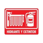 Señal Modelo 035 Hidrante con Extintor 20X25 Uv Estireno Fotoluminiscente.