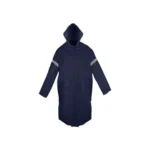 Impermeable Tipo Gabadina Azul Con Reflejante.
