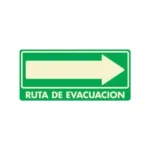 Señ. Ruta De Evacuación , Mod. 025 Derecha Estireno